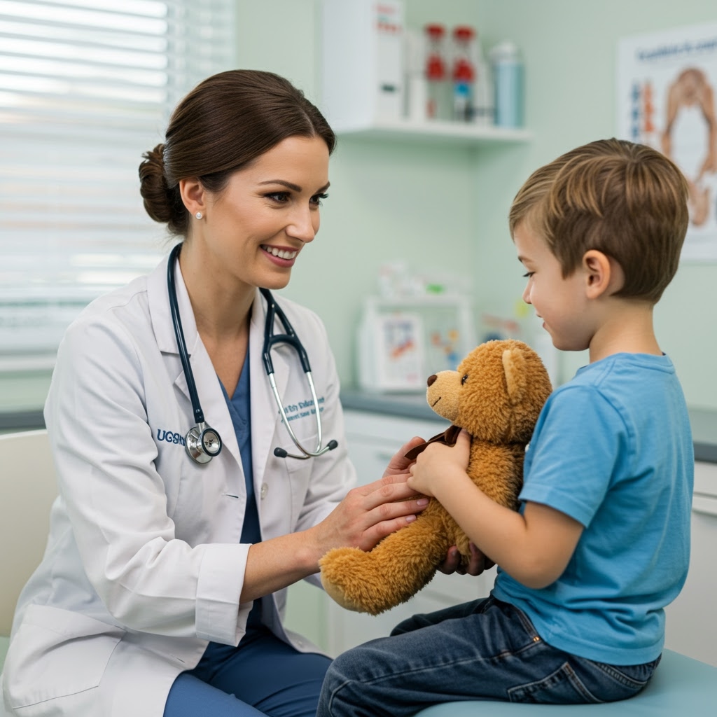 Doctor with a child patient